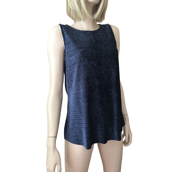 NORDSTROM FOURTEENTH PLACE Hi-Low Ribbed Stretch Velvet Top Tank Tunic Oversized - Picture 4 of 15